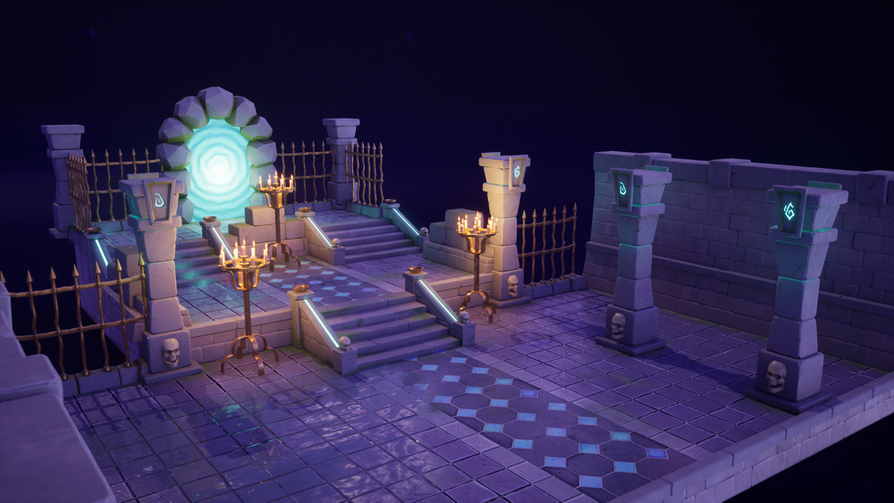 Rune Dungeon Modular Environment Unreal Engine 5 Scene Render by Nova Bower
