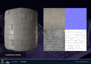 Rune Dungeon Modular Environment Tileable Wall Texture by Nova Bower