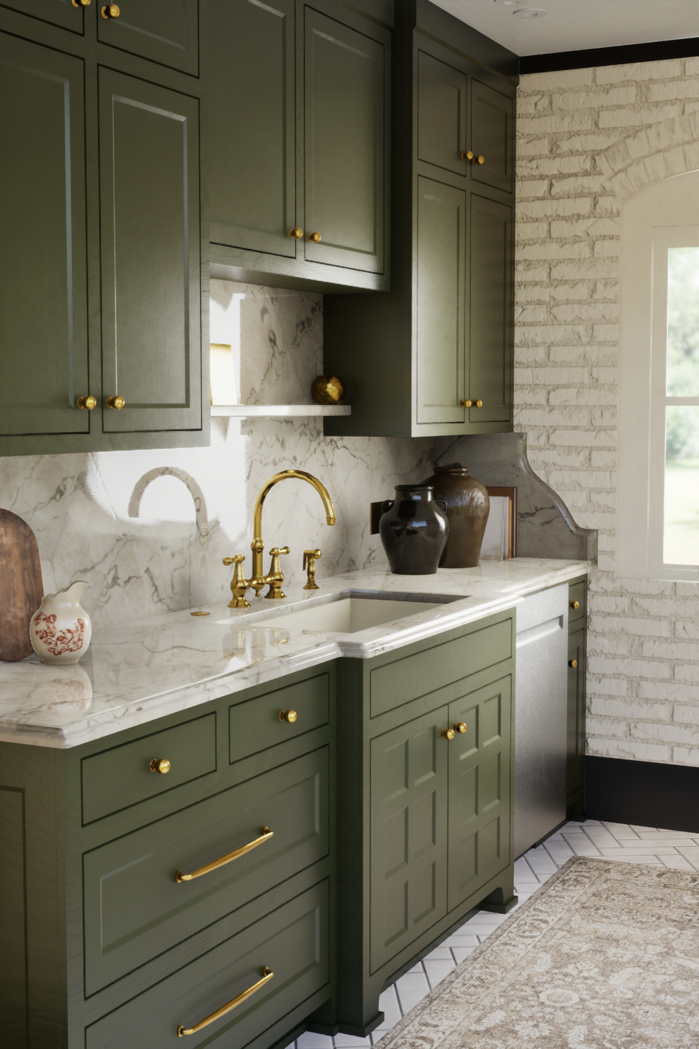Olive Kitchen Environment Art Render by Nova Bower