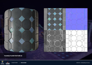 Rune Dungeon Modular Environment Tileable Floor Texture by Nova Bower