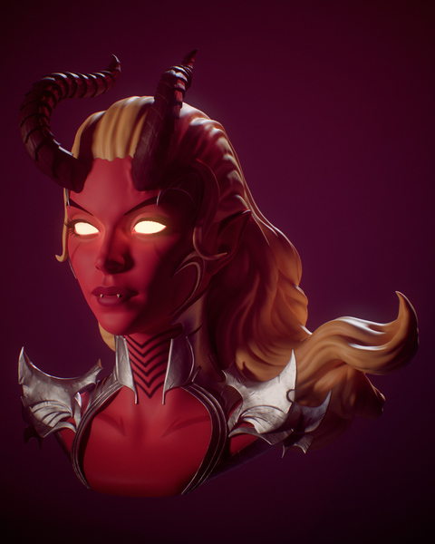 Magik Illyana Rasputin Marvel Future Revolution Stylised Bust Render