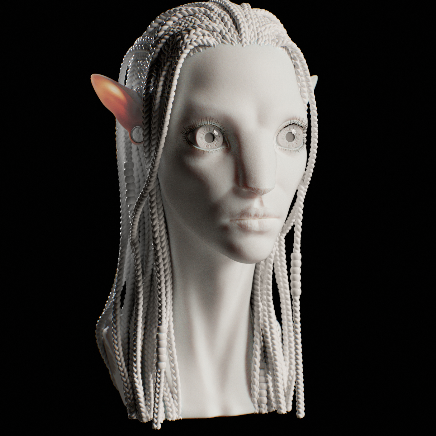 Neytiri Character Bust Grey Diffuse Map