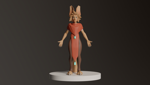 RueBlu Group Project Character Modeller Work by Nova Bower