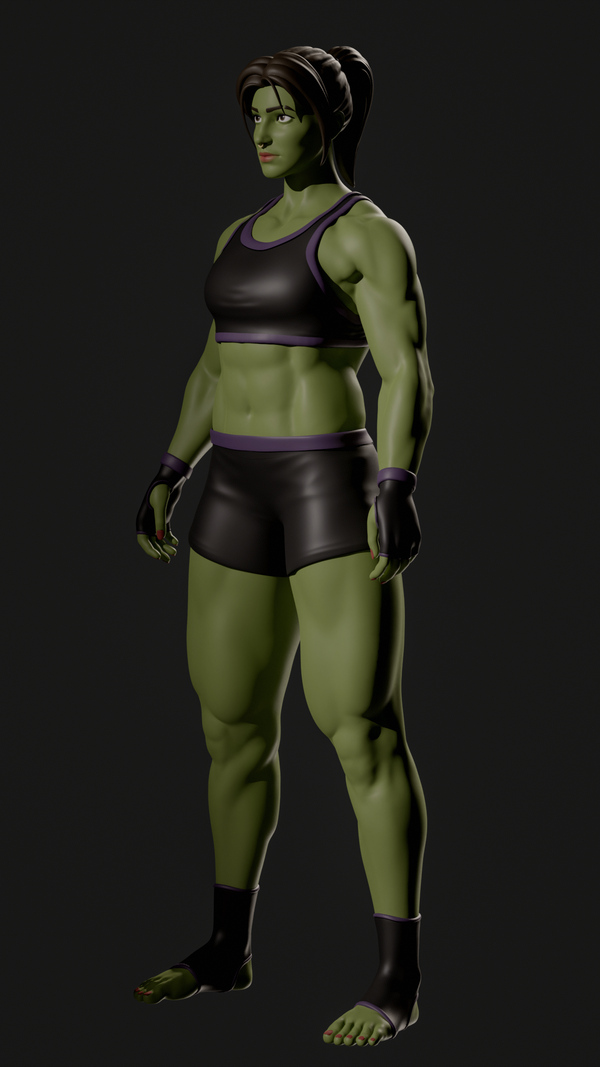 Shehulk Stylised Anatomy Study by Nova Bower