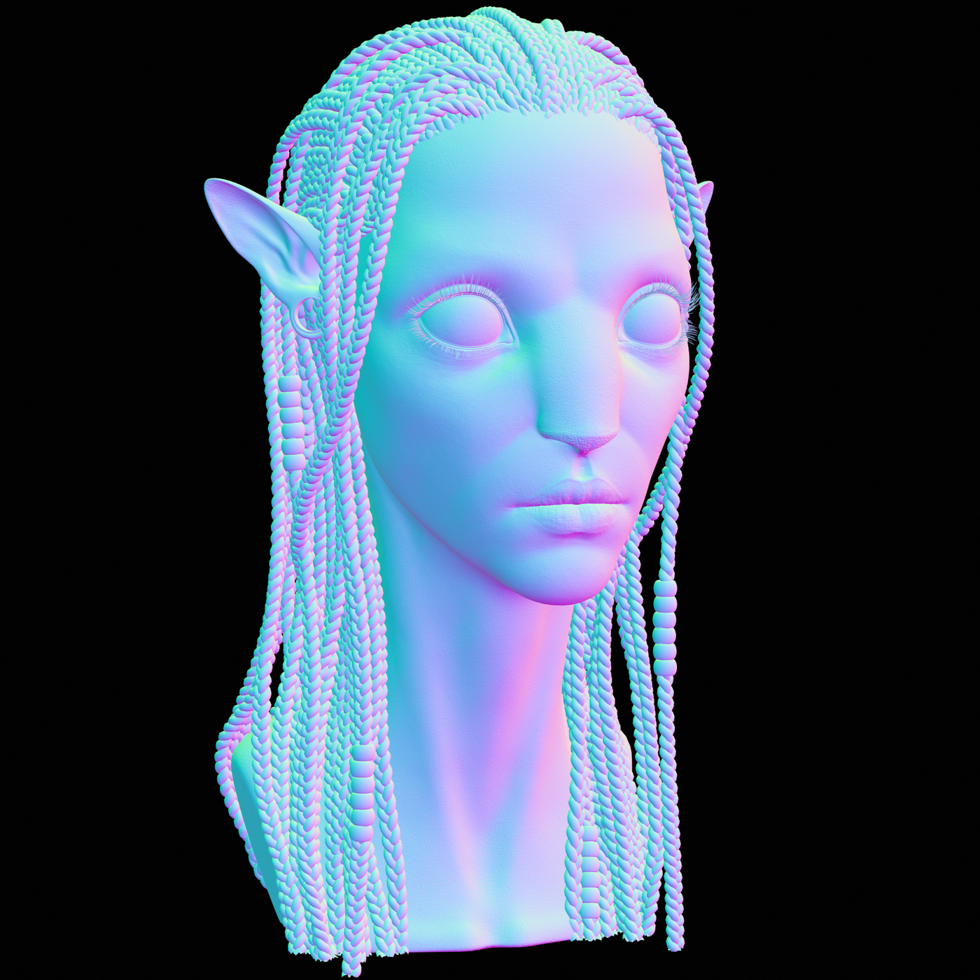 Neytiri Character Bust Normal Map