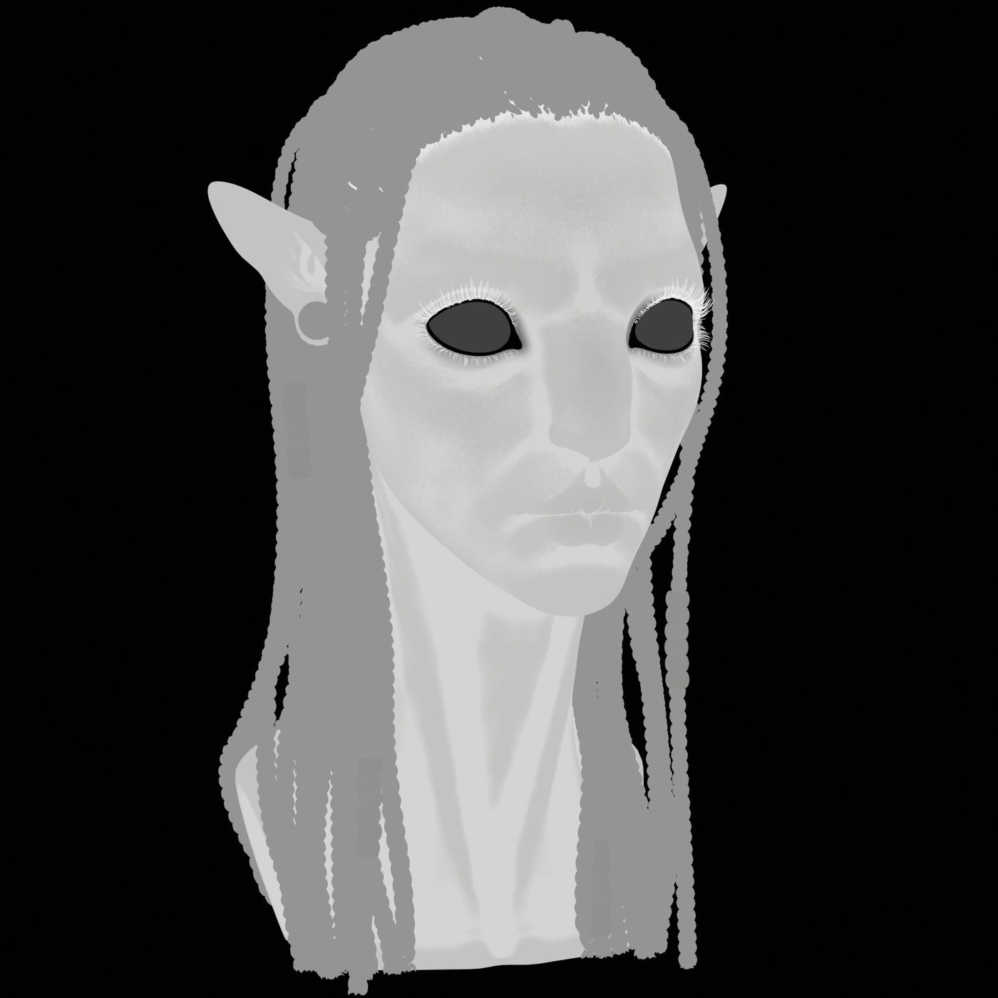 Neytiri Character Bust Roughness Map