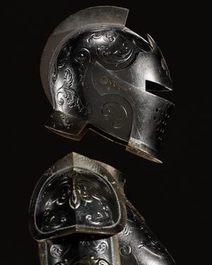 Female Knight Armour Study Side On View by Nova Bower